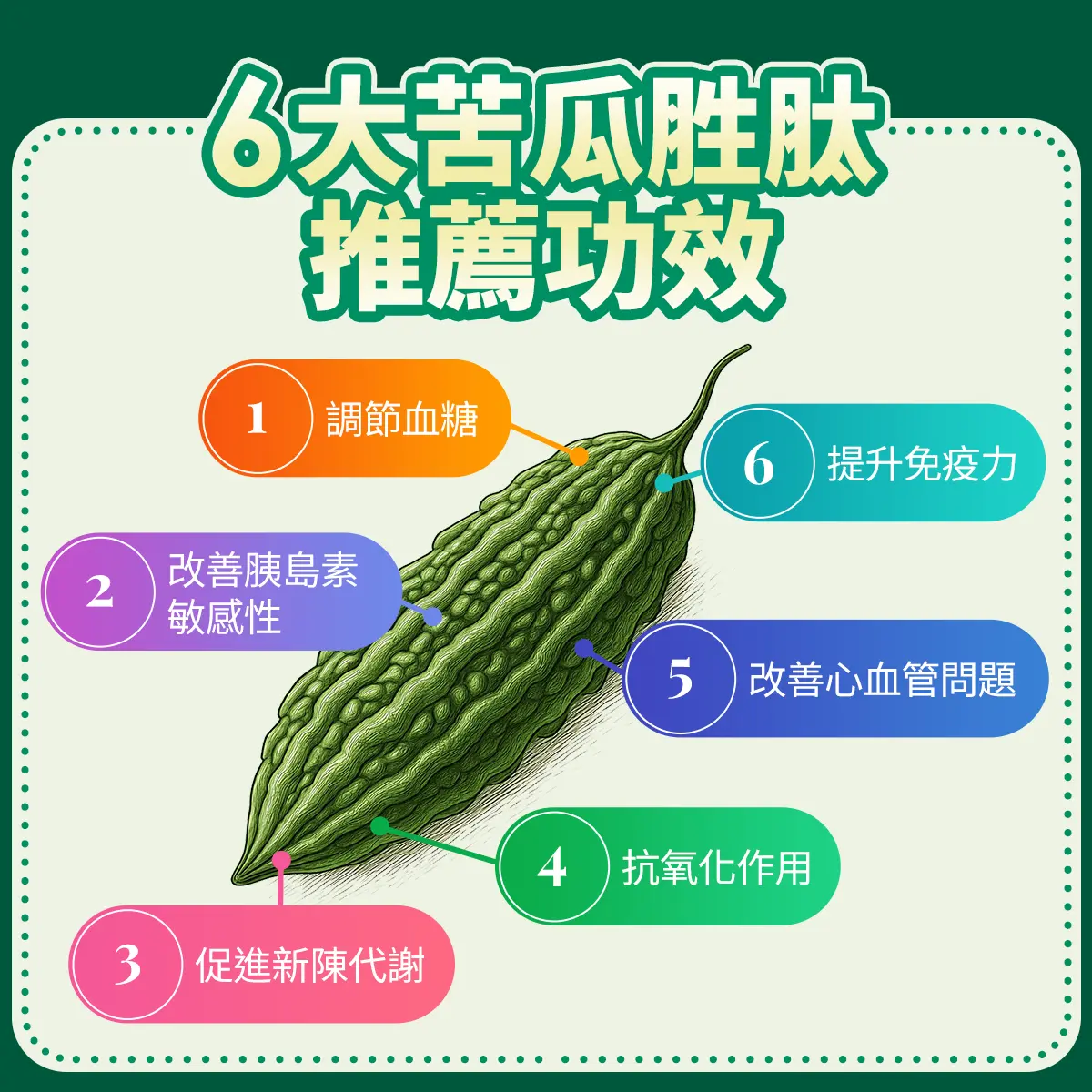 6大苦瓜胜肽推薦功效